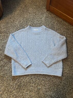 Universal Thread Pale Blue Textured Crewneck Sweater